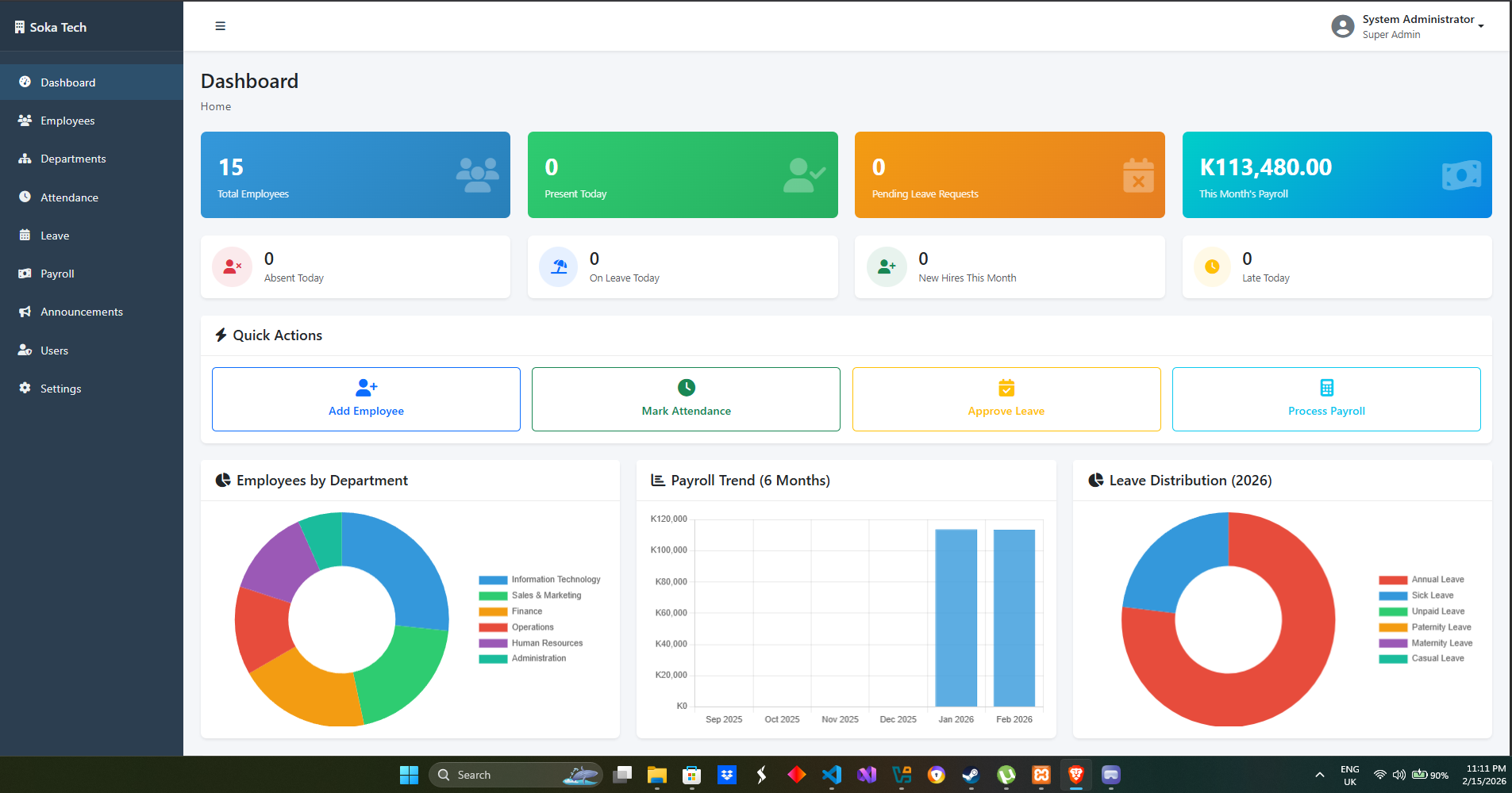 HR & Payroll Management System